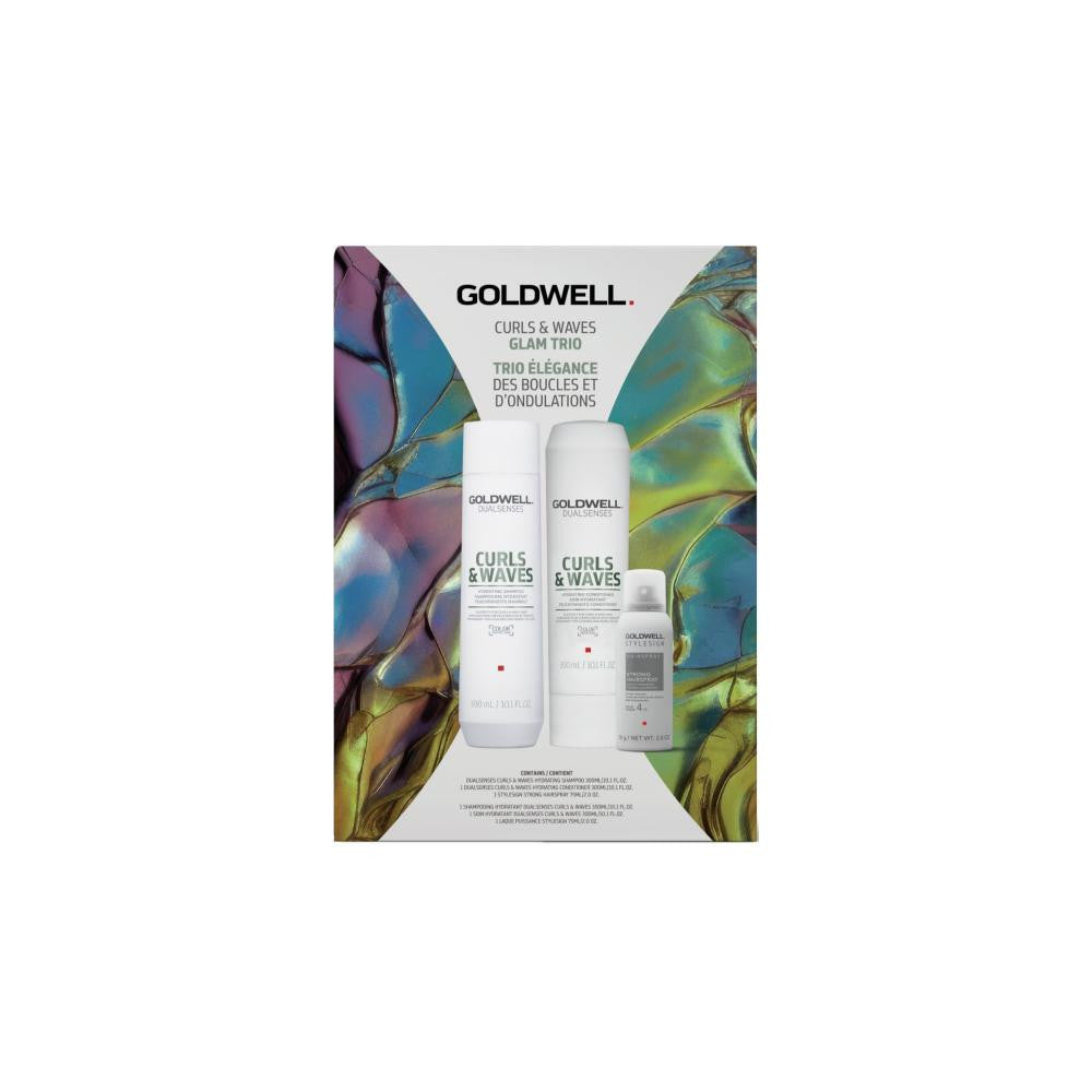Curls and Waves Shampoo and Conditioner set with bonus Dual Senses Serum Spray