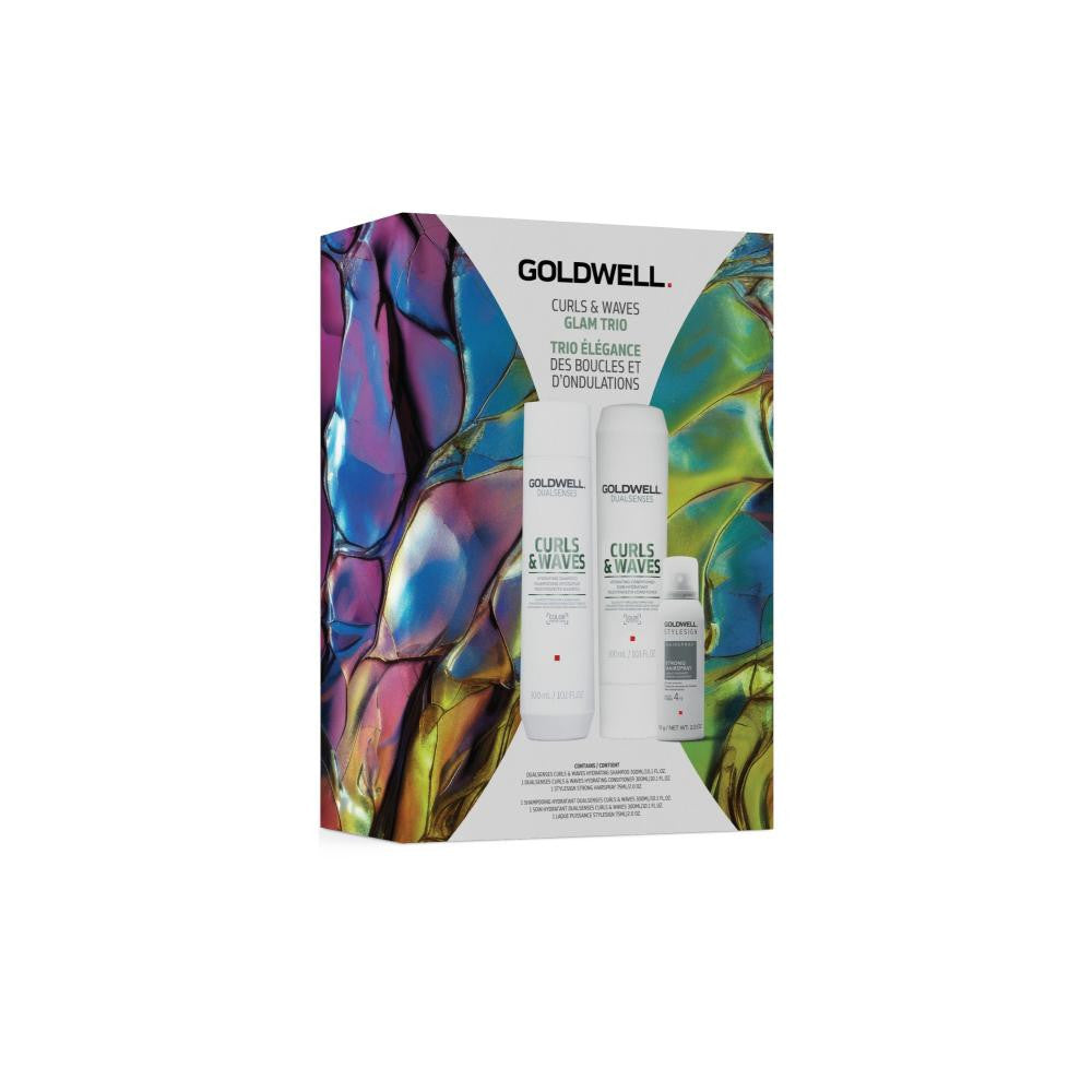 Curls and Waves Shampoo and Conditioner set with bonus Dual Senses Serum Spray